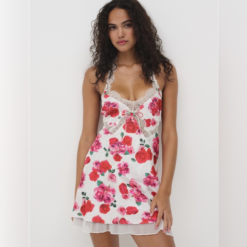 For Love & Lemons Carol Slip Dress Small